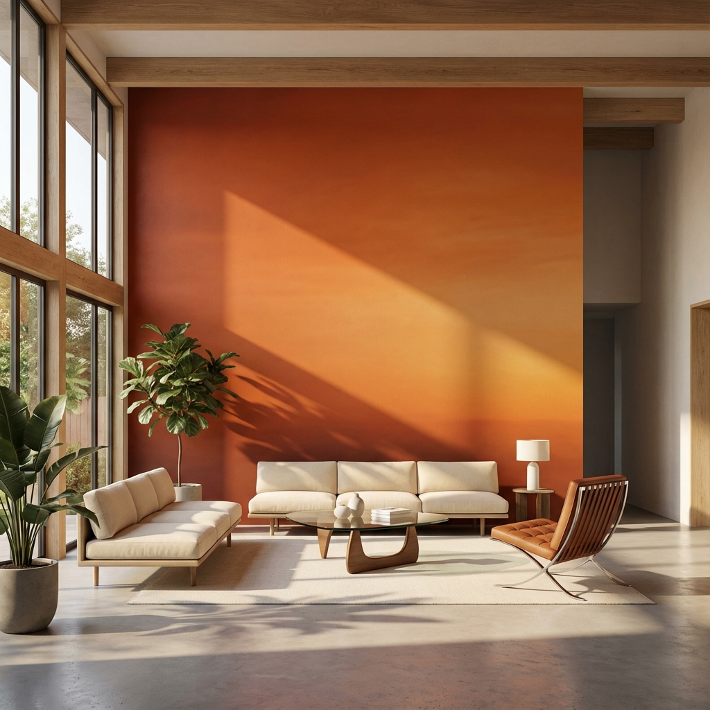 Modern Interior with colorful walls